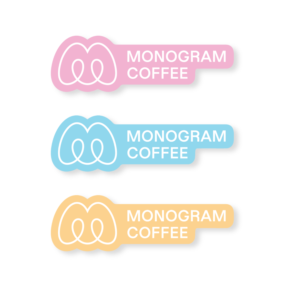 Monogram Coffee Sticker